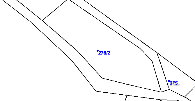 Parcela st. 276/2 v KÚ Jizbice u Náchoda, Katastrální mapa