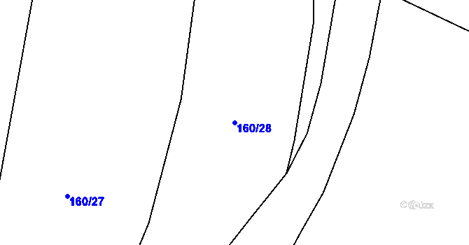 Parcela st. 160/28 v KÚ Jizbice u Náchoda, Katastrální mapa
