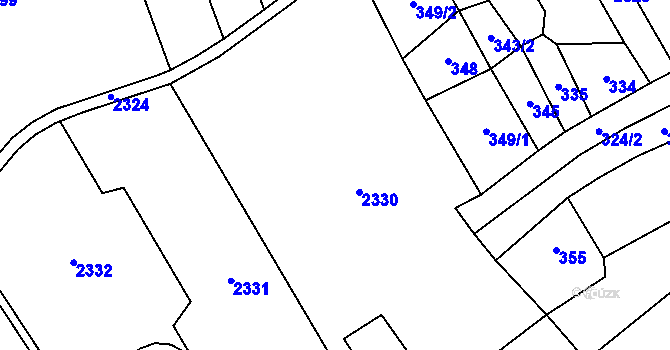 Parcela st. 376/1 v KÚ Jižná, Katastrální mapa