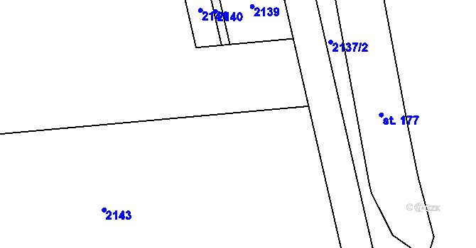 Parcela st. 1387/6 v KÚ Jižná, Katastrální mapa