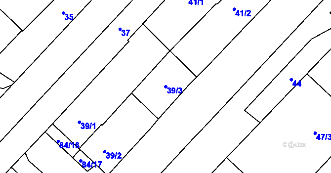 Parcela st. 39/3 v KÚ Josefov u Hodonína, Katastrální mapa