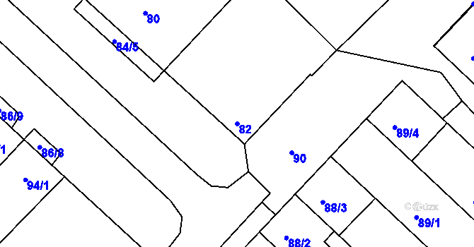 Parcela st. 82 v KÚ Josefov u Hodonína, Katastrální mapa