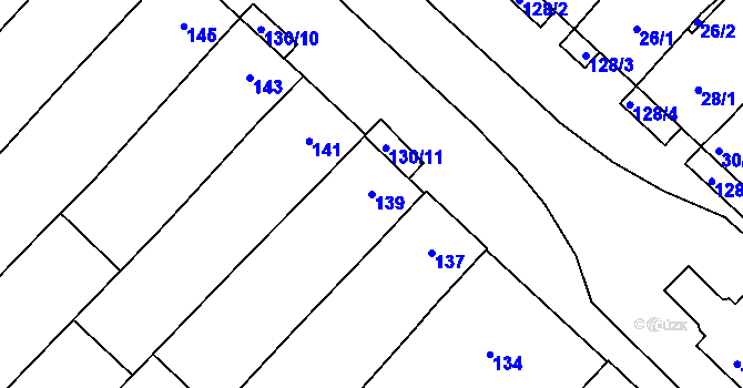 Parcela st. 139 v KÚ Josefov u Hodonína, Katastrální mapa