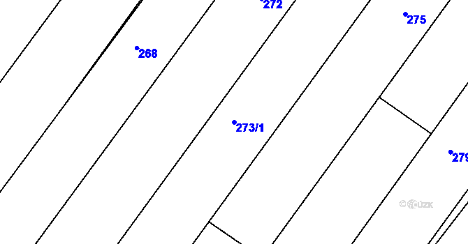 Parcela st. 273/1 v KÚ Josefov u Hodonína, Katastrální mapa