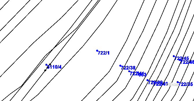 Parcela st. 722/1 v KÚ Josefov u Hodonína, Katastrální mapa