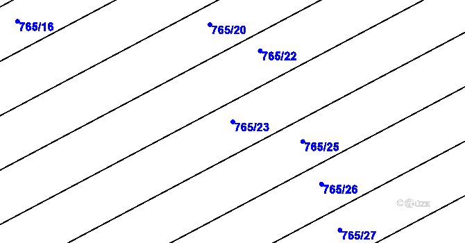 Parcela st. 765/23 v KÚ Josefov u Hodonína, Katastrální mapa