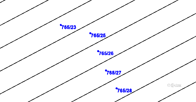 Parcela st. 765/26 v KÚ Josefov u Hodonína, Katastrální mapa
