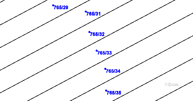 Parcela st. 765/33 v KÚ Josefov u Hodonína, Katastrální mapa