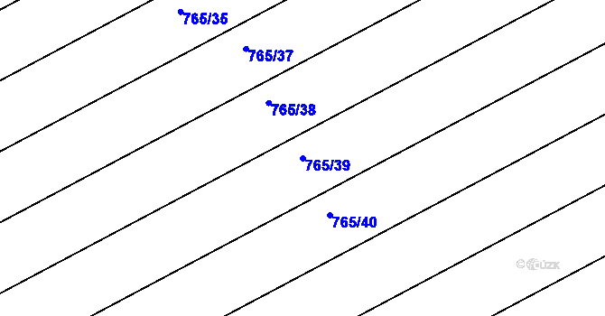 Parcela st. 765/39 v KÚ Josefov u Hodonína, Katastrální mapa
