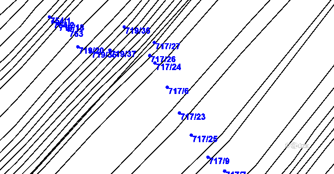 Parcela st. 717/6 v KÚ Josefov u Hodonína, Katastrální mapa
