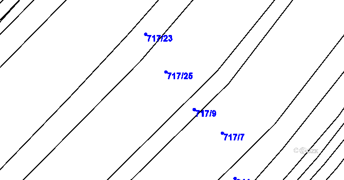 Parcela st. 717/10 v KÚ Josefov u Hodonína, Katastrální mapa