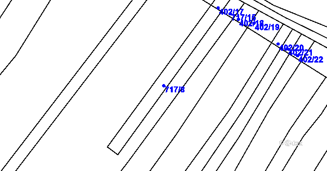 Parcela st. 717/8 v KÚ Josefov u Hodonína, Katastrální mapa