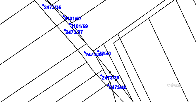 Parcela st. 725/3 v KÚ Josefov u Hodonína, Katastrální mapa