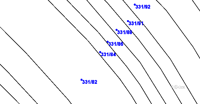 Parcela st. 331/84 v KÚ Josefov u Hodonína, Katastrální mapa