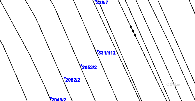 Parcela st. 331/112 v KÚ Josefov u Hodonína, Katastrální mapa