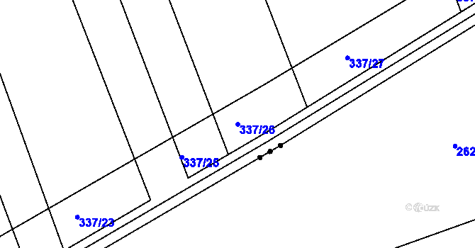 Parcela st. 337/26 v KÚ Josefov u Hodonína, Katastrální mapa