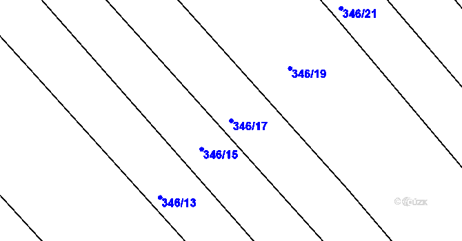Parcela st. 346/17 v KÚ Josefov u Hodonína, Katastrální mapa