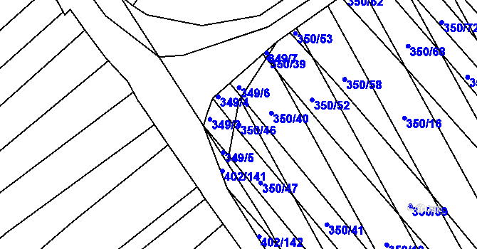 Parcela st. 350/46 v KÚ Josefov u Hodonína, Katastrální mapa