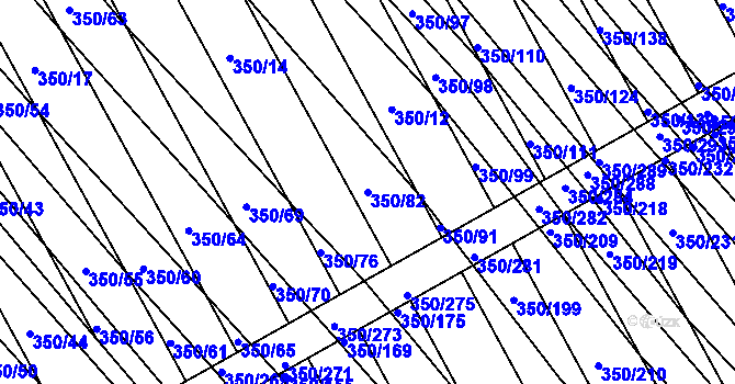 Parcela st. 350/82 v KÚ Josefov u Hodonína, Katastrální mapa