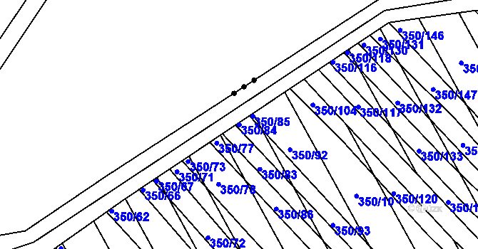 Parcela st. 350/84 v KÚ Josefov u Hodonína, Katastrální mapa