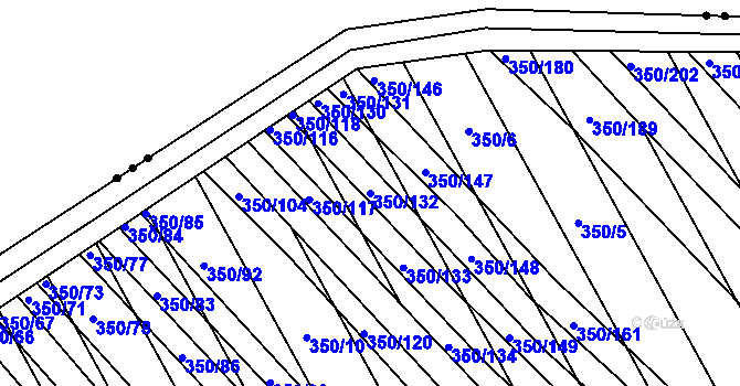 Parcela st. 350/132 v KÚ Josefov u Hodonína, Katastrální mapa