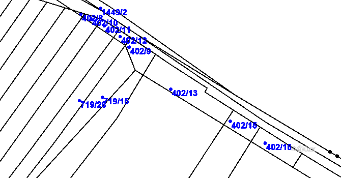 Parcela st. 402/13 v KÚ Josefov u Hodonína, Katastrální mapa