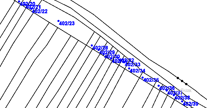 Parcela st. 402/30 v KÚ Josefov u Hodonína, Katastrální mapa