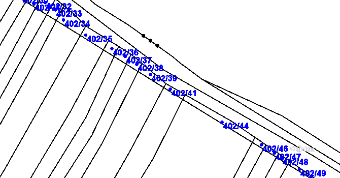 Parcela st. 402/41 v KÚ Josefov u Hodonína, Katastrální mapa