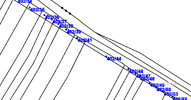 Parcela st. 402/43 v KÚ Josefov u Hodonína, Katastrální mapa