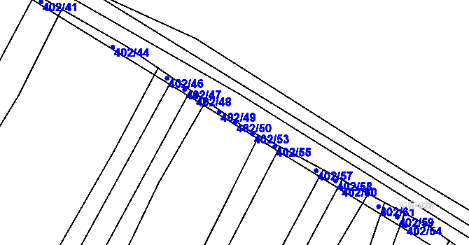 Parcela st. 402/50 v KÚ Josefov u Hodonína, Katastrální mapa
