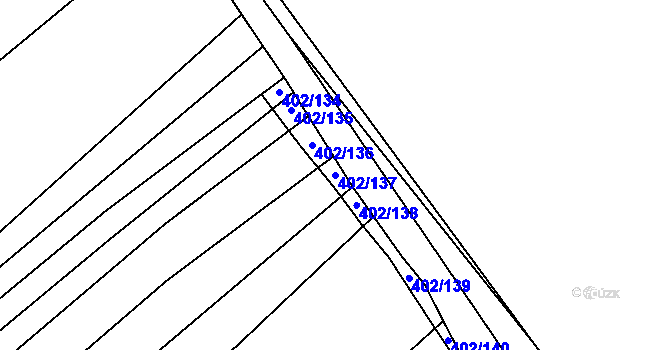 Parcela st. 402/137 v KÚ Josefov u Hodonína, Katastrální mapa