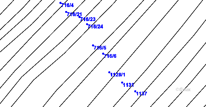 Parcela st. 716/6 v KÚ Josefov u Hodonína, Katastrální mapa