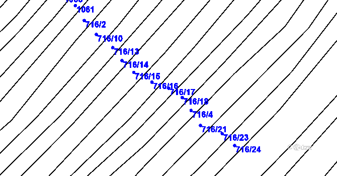 Parcela st. 716/17 v KÚ Josefov u Hodonína, Katastrální mapa