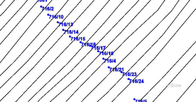 Parcela st. 716/18 v KÚ Josefov u Hodonína, Katastrální mapa