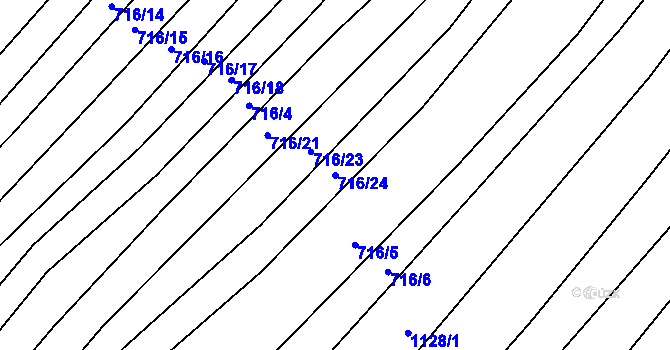Parcela st. 716/24 v KÚ Josefov u Hodonína, Katastrální mapa