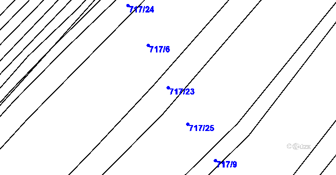 Parcela st. 717/23 v KÚ Josefov u Hodonína, Katastrální mapa