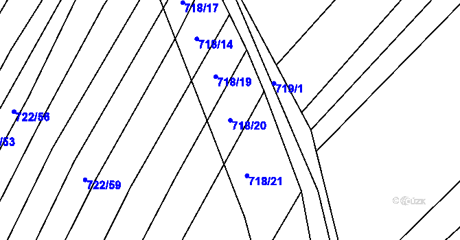 Parcela st. 718/20 v KÚ Josefov u Hodonína, Katastrální mapa