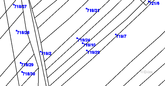 Parcela st. 719/10 v KÚ Josefov u Hodonína, Katastrální mapa