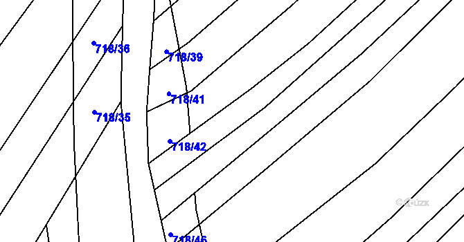 Parcela st. 719/17 v KÚ Josefov u Hodonína, Katastrální mapa