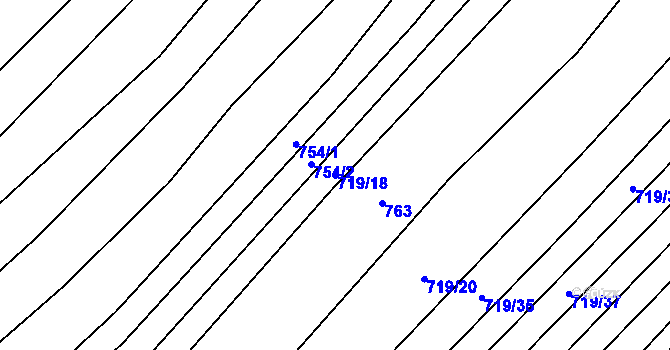 Parcela st. 719/18 v KÚ Josefov u Hodonína, Katastrální mapa