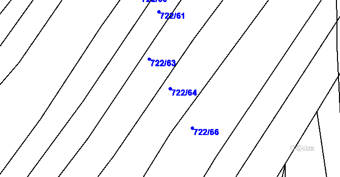 Parcela st. 722/64 v KÚ Josefov u Hodonína, Katastrální mapa