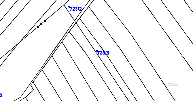 Parcela st. 723/3 v KÚ Josefov u Hodonína, Katastrální mapa
