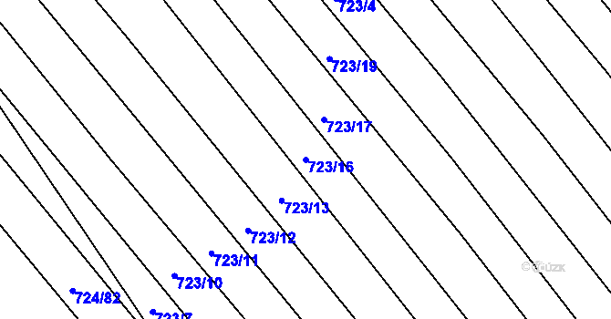 Parcela st. 723/16 v KÚ Josefov u Hodonína, Katastrální mapa