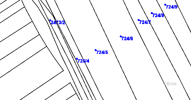 Parcela st. 724/5 v KÚ Josefov u Hodonína, Katastrální mapa