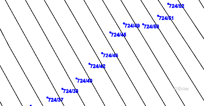 Parcela st. 724/46 v KÚ Josefov u Hodonína, Katastrální mapa