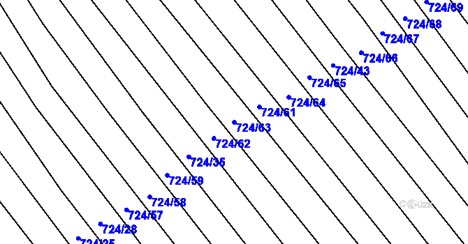 Parcela st. 724/63 v KÚ Josefov u Hodonína, Katastrální mapa