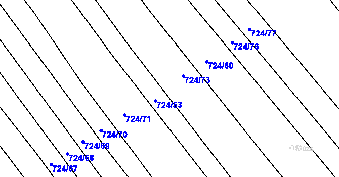 Parcela st. 724/72 v KÚ Josefov u Hodonína, Katastrální mapa