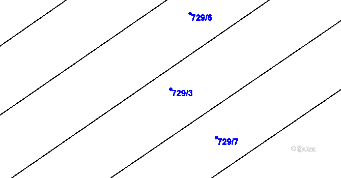 Parcela st. 729/3 v KÚ Josefov u Hodonína, Katastrální mapa