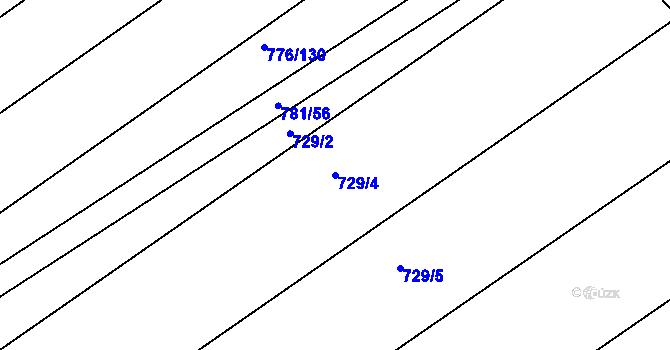 Parcela st. 729/4 v KÚ Josefov u Hodonína, Katastrální mapa