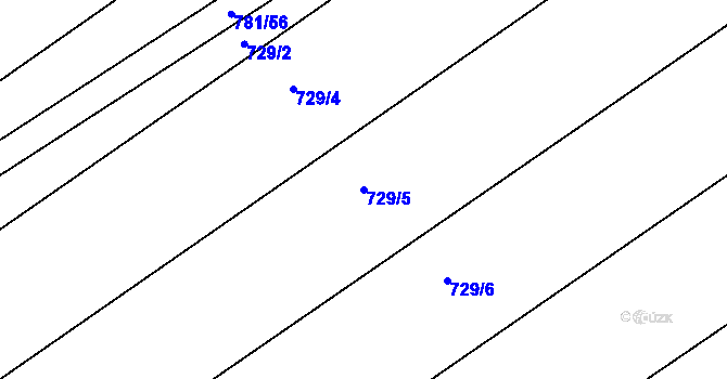 Parcela st. 729/5 v KÚ Josefov u Hodonína, Katastrální mapa